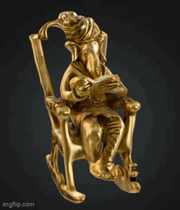 Swarna Vighnaharta – Ganesha in Tranquil Wisdom Pose