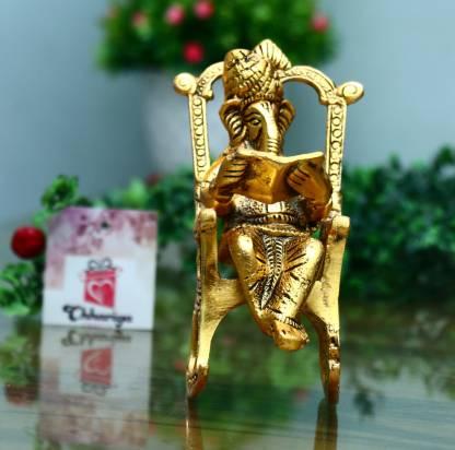 Swarna Vighnaharta – Ganesha in Tranquil Wisdom Pose